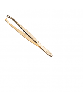 Pinza depilar dorada 8cm 01080