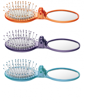 Cepillo plegable mini espejo ref. 02789