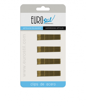 Clips ondulados bronce 24un ref. 01609