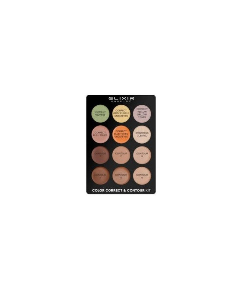 ELIXIR MAKE-UP Color Correct & contour Paleta de correctores de color y contorno ref. 857